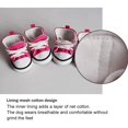 thumbnail image 4 of Zapatos para perros, juego de 4 botas transpirables de lona para perros, zapatos para mascotas, calzado deportivo antideslizante para perros pequeños, medianos y grandes (rosa), 4 of 5