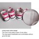 thumbnail image 4 of Zapatos para perros, juego de 4 botas transpirables de lona para perros, zapatos para mascotas, calzado deportivo antideslizante para perros pequeños, medianos y grandes (rosa), 4 of 5