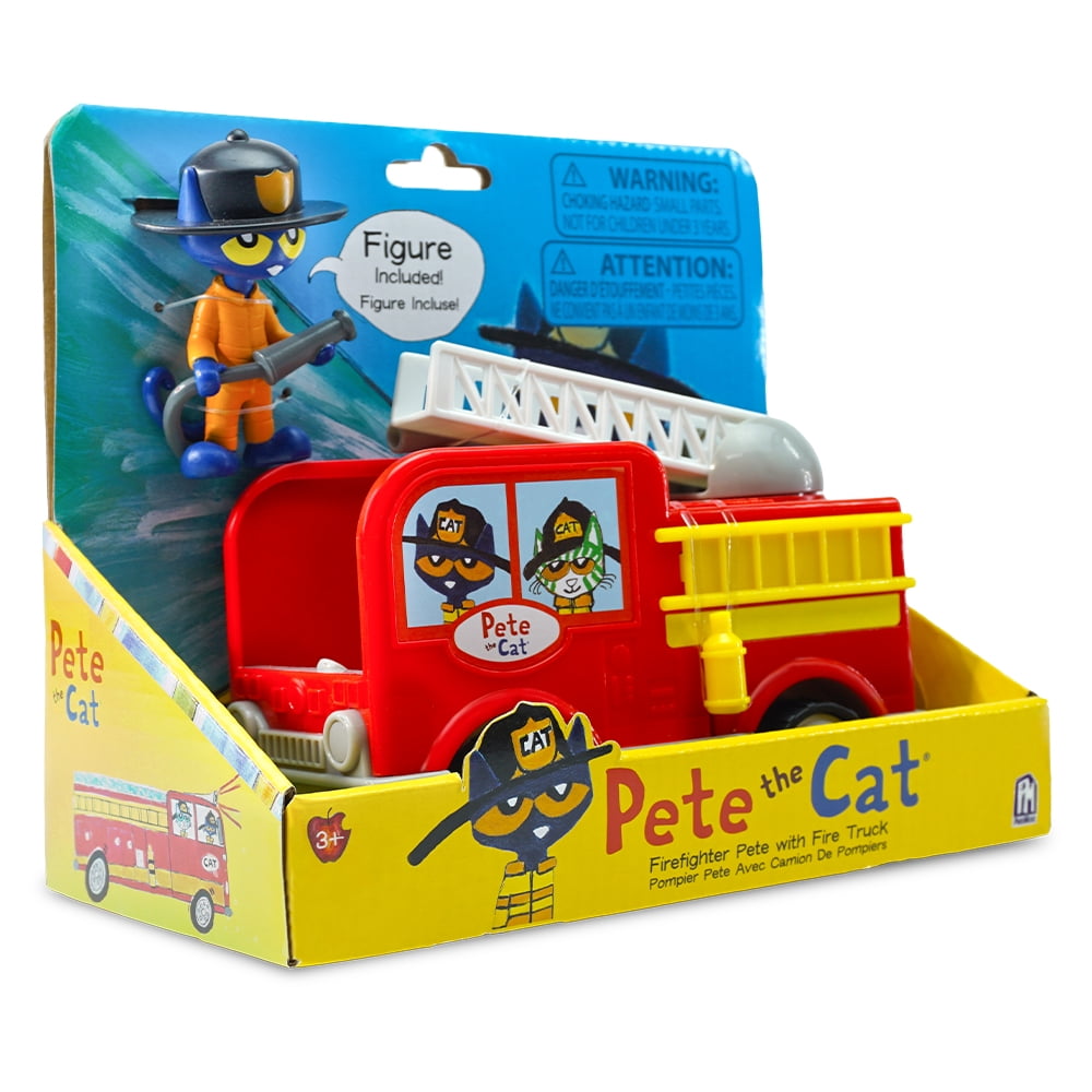 Pete The Cat Firefighter Figure With Firetruck Phatmojo Merrymakers for sale online