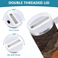 thumbnail image 5 of 40 oz Insulated Stainless Steel Tumbler Double Wall Stainless Steel Tumbler with 2-Way Drinking Colorful Clouds and Mountains, 5 of 9