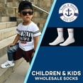 thumbnail image 2 of Yacht & Smith Children & Kids Wholesale Bulk Sports Crew, Athletic Case Pack Socks, by SOCKS'NBULK (48 Pairs White USA, Kids 4-6 (Shoe size 7-10)), 2 of 6