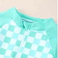 thumbnail image 3 of Kiijoy Boys Plaid Rash Guard Swimsuit UPF 50+ Beach Bathing Suit with Hat, Sizes 0-3T, 3 of 6