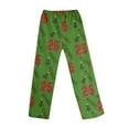 thumbnail image 6 of Adult Fashion Christmas Print Casual Pants with Drawstring Elastic Waist, Comfortable Sleepwear and Loungewear Trousers for Home Use,Green,M, 6 of 7