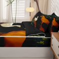 thumbnail image 5 of Homewish Pet Dog Duck Zipper Full Size Comforter Sets with Fitted Sheet and 2 Pillowcases,Cartoon Animal Zipper Bedding Set,Black Orange,Black Reversible,4pcs, 5 of 8