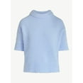 thumbnail image 5 of Free Assembly Women's Mock Neck Wedge Sweater with Short Sleeves, Sizes XS-XXL, 5 of 5