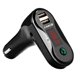 thumbnail image 2 of Transmisor FM compatible con Bluetooth, modulador, manos libres, reproductor de MP3 para coche, lector USB, AUX, TF, SD, 5 V, 2,1 A, cargador rápido USB, diseño de coche, 2 of 5