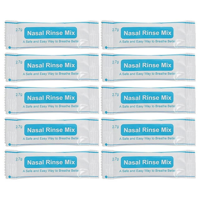 40 Packs Nasal Salt Packet Nasal Rinse Mix Pack Nasal Rinse Salt Saline Packet Portable Nasal Rinse Mix