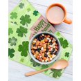 thumbnail image 3 of Happy St. Patrick's Day Kitchen Dish Towels for Drying Dishes Set of 4, Spring Lucky Shamrock Cloud Green Waffle Weave Microfiber Hand Tea Bathroom Towels Quick Dry & Absorbent Towel 12x12, 3 of 7
