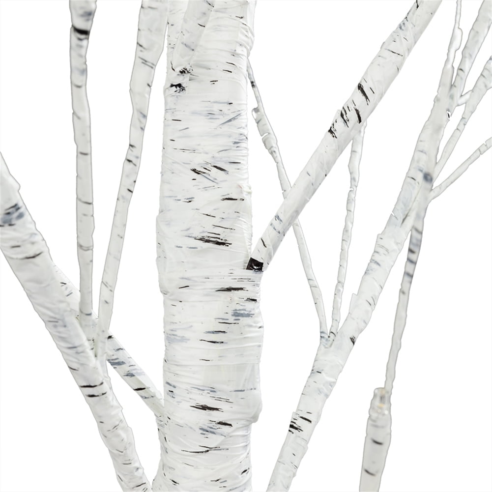 Kadyn 48 LED White Birch Tree Light, Warm White Snowflake Christmas Tree for Wedding, Halloween, Christmas, Jewelry Holder, Party, Home Decoration-4FT Kadyn 48 LED White Birch Tree Light, Warm White Snowflake Christmas Tree for Wedding, Halloween, Christmas, Jewelry Holder, Party, Home Decoration-4FT