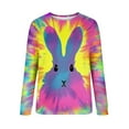 thumbnail image 4 of Fashion Women Easter Printed Round Neck Long Sleeve T-Shirt Printing Sweatshirt Blouse Tops, 4 of 5