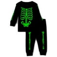 thumbnail image 2 of The Children's Place Baby, Toddler, & Kids Unisex Snug Fit Glow-in-the-Dark Skeleton Cotton Pajamas, Sizes 12M-16, 2 of 4