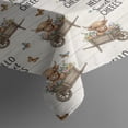 thumbnail image 3 of White Highland Cow Cart Butterfly Pattern Rectangle Tablecloth 60"x84",Waterproof Polyester Rectangle Table Cloth, Wipeable Spillproof Polyester Tablecloth for Dining, Camping, Indoor and Outdoor, 3 of 5