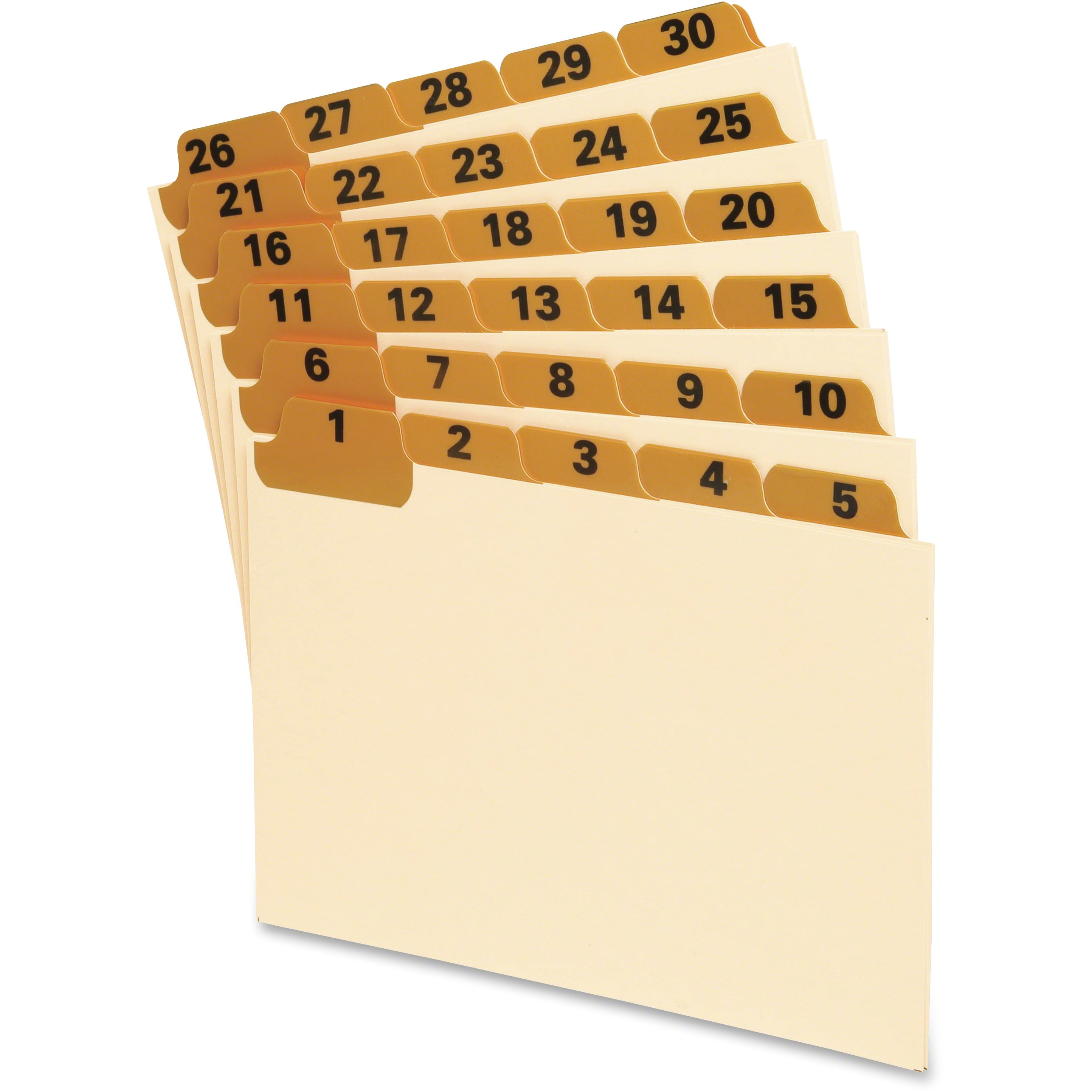 1/5 Tab Alpha Manila 5 x 8 Oxford Laminated Tab Index Card Guides 25/Set 