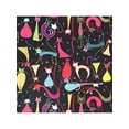 thumbnail image 6 of Sunny Fashion Girls Dresses Short Sleeve Black With Colorful Cat Print Casual Daily Wear Dress 4 Years, 6 of 7