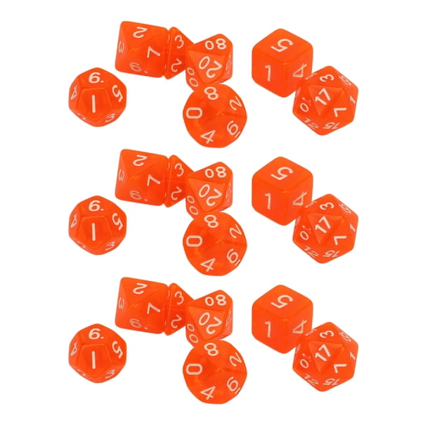 Juego de Dados Numéricos 21 Uds Juego de Dados Poliédricos Portátiles a Prueba de Agua Juego de Mesa Divertido Dados para Juegos de Mesa Suministros Escolares Educativos ANGGREK Otros