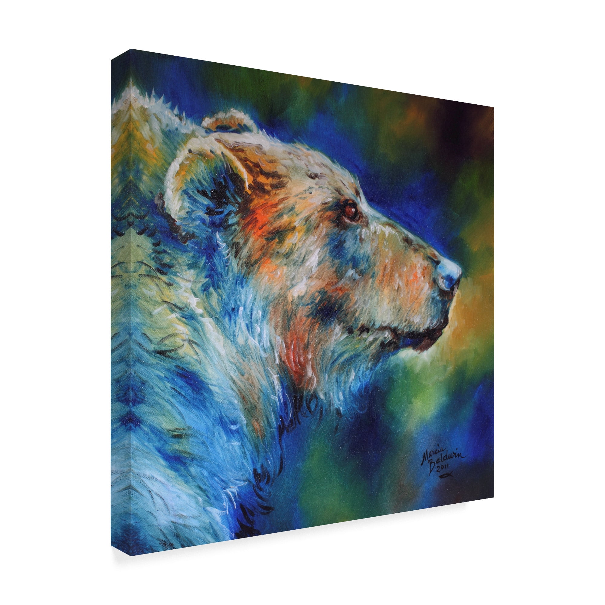 Trademark Fine Art 'Bear Abstract' Canvas Art by Marcia Baldwin