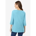 thumbnail image 2 of Woman Within Plus Size Perfect Three-Quarter Sleeve Boatneck Tee, 2 of 6