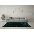 thumbnail image 3 of Ahgly Company Indoor Rectangle Abstract Turquoise Blue Modern Area Rugs, 7' x 9', 3 of 4