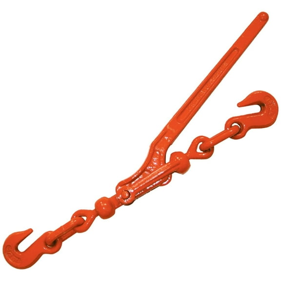 VULCAN Load Binder - 2 Grab Hooks - Lever - For 5/16 inch G70 or 3/8 inch G43 Chain - 5400 Lbs SWL