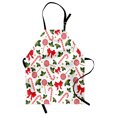thumbnail image 1 of Candy Cane Apron, Holly Berry Mistletoe Traditional Red and White Patterned Sugary Food on Sticks, Unisex Kitchen Bib with Adjustable Neck for Cooking Gardening, Adult Size, Grün Rot, by Ambesonne, 1 of 4