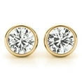 thumbnail image 4 of 1/4 Carat - 6 Carat | 14K White Gold | Certified Lab Grown Bezel Solitaire Diamond Stud Earrings | Round Shape Bezel Setting Revival Diamonds Earrings | 1ct up IGI Certified, 4 of 8