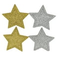 thumbnail image 2 of (3 pack) Gwen Studios Gold and Silver Star Iron-on Patch Appliques, 2" x 1.8", 4PC, 2 of 7