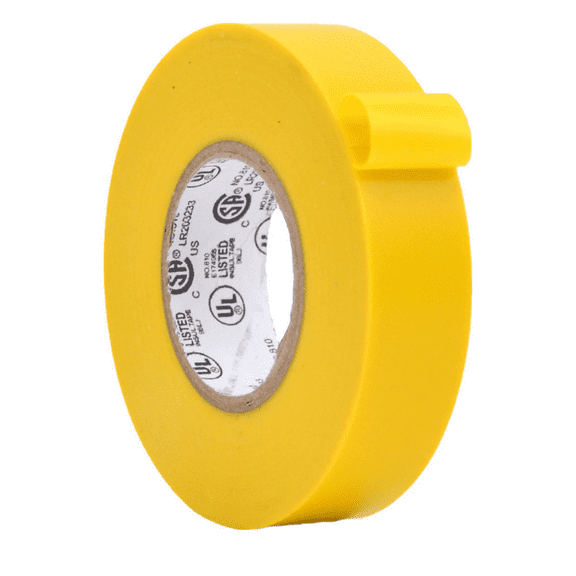WOD Tape Yellow Electrical Tape General Purpose 3/4 in. x 66 ft. High Temp