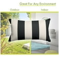 thumbnail image 2 of Majestic Home 20" x 12" Modern, Contemporary Black Striped Polyester Throw Pillow , Water & Stain Resistance, UV Protection,, 2 of 4