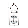 thumbnail image 5 of DecMode Traditional 38 X 15 Inch Clear Glass and Iron 3-Tier Bowl Stand, 5 of 5