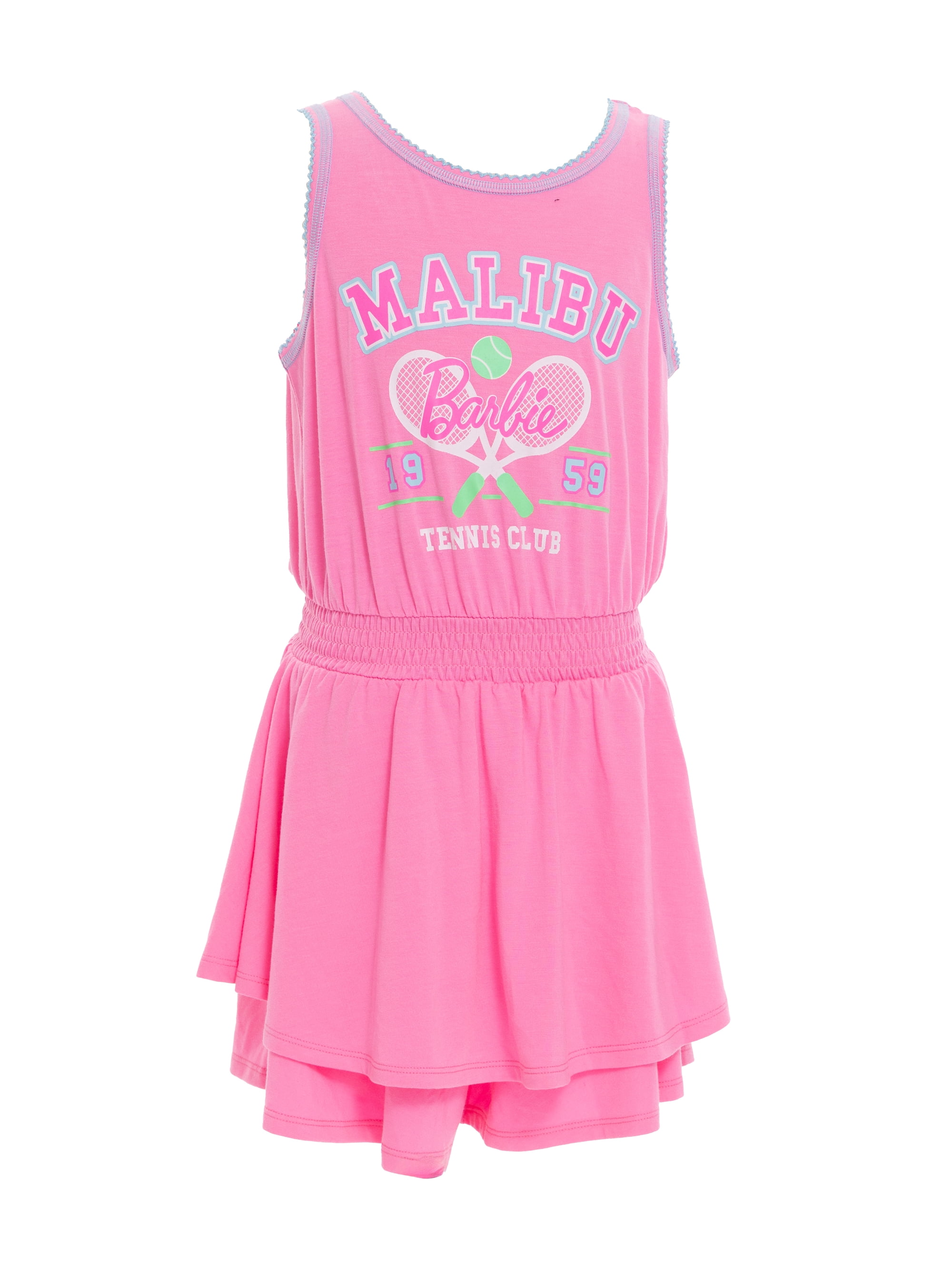 Barbie Girls Flutter Skirt Graphic Romper, Sizes 4-12