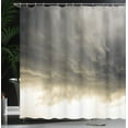 thumbnail image 4 of Ambesonne Grey Shower Curtain, Cloudy Dark Sky Hurricane, 69"Wx84"L, Grey, 4 of 5