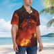 thumbnail image 3 of Balery Fiery Dragons Castle Attack Camisas hawaianas de manga corta para hombre, camisas playeras de corte holgado, camisas de vacaciones con botones,Medium, 3 of 7