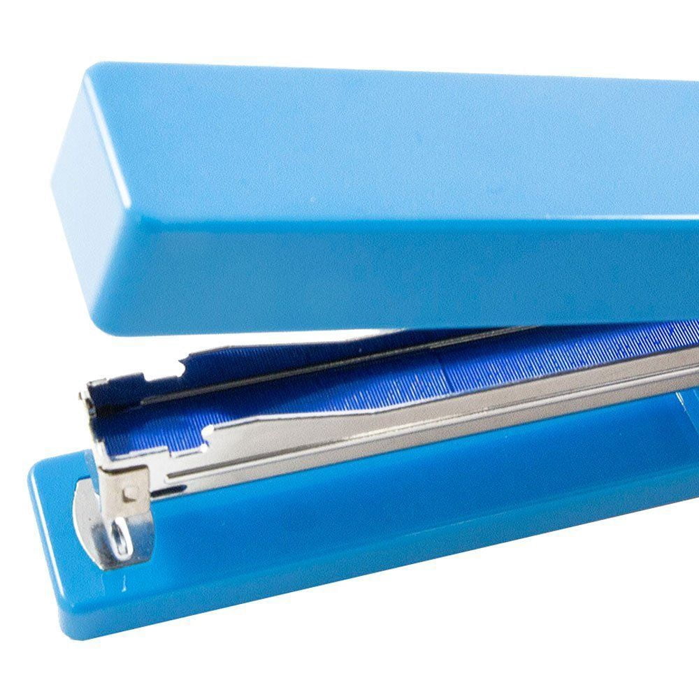 JAM Paper Office & Desk Set, Blue, 2/Pack, 1 Stapler & 1 Staples