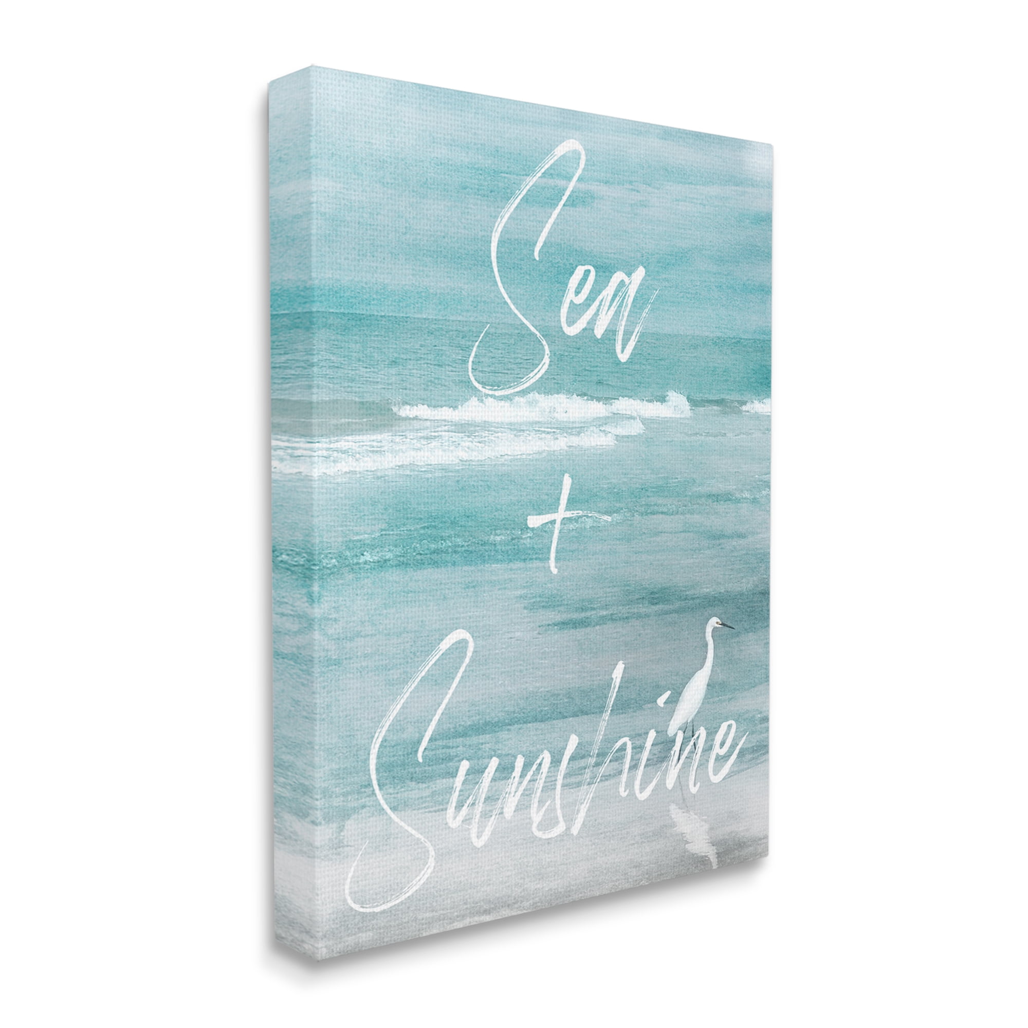 Stupell Industries Sea & Sunshine Phrase Animals & Insects Painting Gallery Wrapped Canvas Art Print Wall Art, 30 x 40