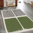 thumbnail image 2 of Sage Green Area Rugs 2.7'x5', Washable Small Throw Rugs for Kitchen Bedroom, Modern Painting Farmhouse Striped Abstract Art Indoor Outdoor Rug Non-Slip Low Pile Carpet Runner Reversible Floor Mats, 2 of 8