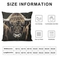 thumbnail image 5 of Highland Cow Pillow Cases Cushion Covers Highland Cattle Throw Pillow Covers  for Cute Brown Animal Western Decor Decorative Throw Pillowcases Wildlife Farmhouse Cushion Cases, 5 of 5