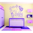 thumbnail image 1 of Custom Wall Decal : Butterfly Kisses Ladybug Hugs Baby Girl Bedroom 20x30 Inches, 1 of 1