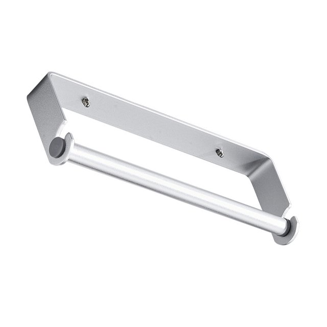 Kearding Tenedor conveniente de la toalla del soporte de la pared del metal hecho con el amplio de aluminio multifuncional Decoración del hogar plata
