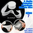 thumbnail image 5 of Triani 2 Rolls Elastic Net Wound Dressing Bandage Breathable Tubular Gauze Stretch Bandages Wrap Retainer for Elbow Shank thighs Arm Ankle (Size 7/2.287 Inch x 2.2Yard )White, 5 of 6