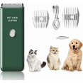 thumbnail image 1 of czcpp-Dog Clippers Pet Grooming Clippers Kit,Low Noise Shaver Portable Electric USB Rechargeable Cordless Trimmer for Dogs,Cats and Other Pets (Green), 1 of 4