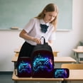 thumbnail image 4 of Ediodpoh Gaming Backpack Set Of 3 Printed Controller Sling Bag And Pencil Lightweight Casual Backpack For School Travel And Parties C, 4 of 7