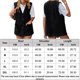 thumbnail image 2 of Chaleco Chaleco vaquero clásico para mujer, chaleco informal con cuello en V y botones, traje de calle holgado Ygjytge Negro T M para Mujer, 2 of 5