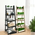 thumbnail image 5 of Fionafutn 5-Tier Ladder Shelf Bookshelf Bookcase Storage Display Plant Leaning Shelf ,Natural, 5 of 8