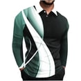 thumbnail image 1 of Blusa y camisa de manga larga con cuello vuelto para hombre, jersey de solapa de manga corta, top deportivo de manga corta con solapa, blusa de poliéster para hombre, 1 of 4