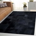 thumbnail image 2 of SAFAVIEH Studio Leather Juniper Geometric Area Rug, Black, 6' x 9', 2 of 12