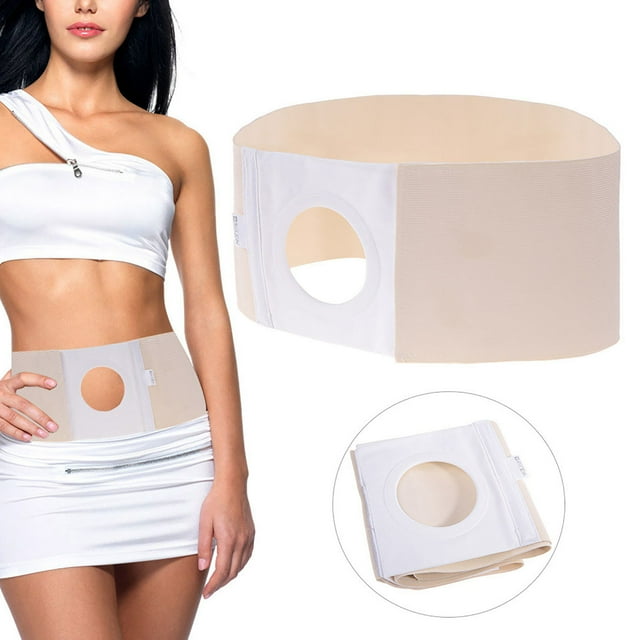 Ceinture de Stomie Adaptable, Réduit les Symptômes de Surmenage, Fermetures à Bande pour Hernies Abdominales
