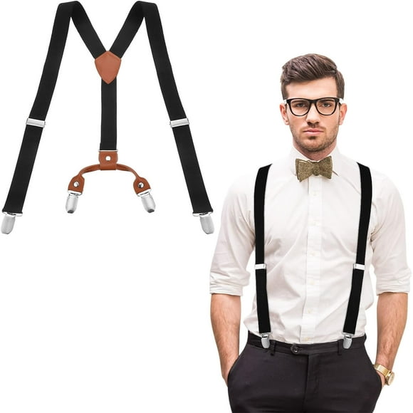inior Braces for Men Trousers Y Shaped Suspenders 1 Inch Wide Adjustable Black Braces Suspender Belt Men Work Braces wit