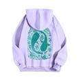 thumbnail image 7 of Goindgs Oversized Sweatshirt for Women Loose Beach Letter Duplex Printed Long Sleeved Pullover Hoodie with Pockets Pullover Sweatshirts Fall Outfits Purple-L, 7 of 7