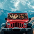 thumbnail image 3 of HUIACONG Cool Chickens Front Sunshade Windshield Fit for Jeep Wrangler JL/JLU 2018-2024 & Jeep Gladiator JT 2020-2024, 240T Foldable Window Shade Sun Visor Protector Blocks UV Rays, 3 of 6