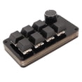 thumbnail image 4 of Teclado de programación Macro Hotswap, interruptor azul con una mano, Mini teclado mecánico de 7 teclas con perilla para trabajo de juegos, 4 of 10
